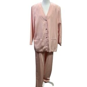 Alfred Dunner Peach Blazer & Pant Set Size 16